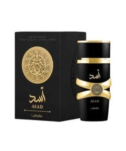 Lattafa Asad Eau De Parfum 100 ml pentru bărbați, parfum arabesc original disponibil pe DubaiParfumuri.ro